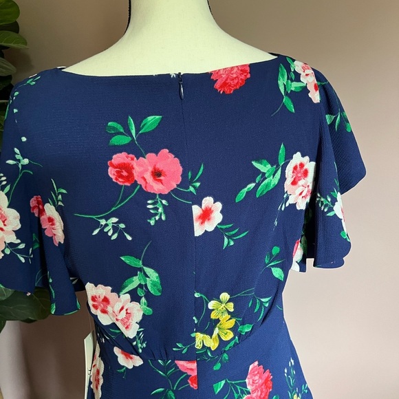 Eliza J Floral Blue Dress NWT - Picture 7 of 8